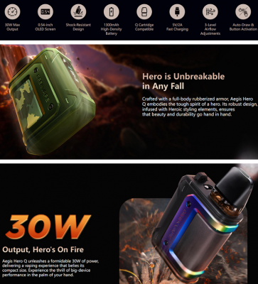 Geek Vape Aegis Hero Q 30W 1300mAh KIT (White)