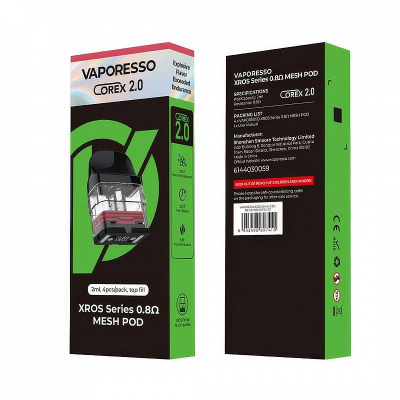 Картридж Vaporesso XROS Corex 2.0 0.8ohm Top Filling 2мл 1шт/4уп
